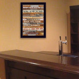 Man Cave Rules 1 Black Framed Print Wall Art - Homeroots - Flyclothing LLC