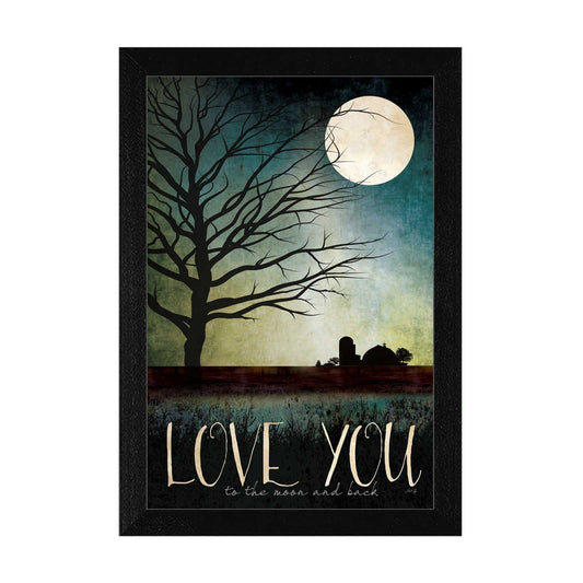Love You Farm Black Framed Print Wall Art - Homeroots