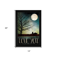 Love You Farm Black Framed Print Wall Art - Homeroots