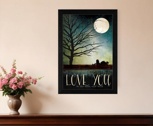 Love You Farm Black Framed Print Wall Art - Homeroots