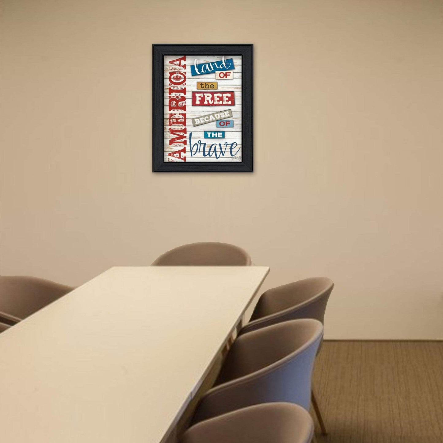 America Land of the Free Black Framed Print Wall Art - Homeroots - Flyclothing LLC