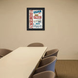 America Land of the Free Black Framed Print Wall Art - Homeroots