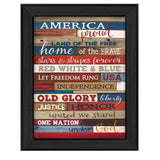 America Proud 3 Black Framed Print Wall Art - Homeroots