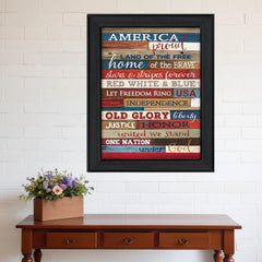 America Proud 3 Black Framed Print Wall Art - Homeroots