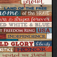 America Proud 1 Black Framed Print Wall Art - Homeroots