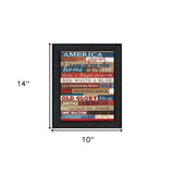 America Proud 1 Black Framed Print Wall Art - Homeroots - Flyclothing LLC