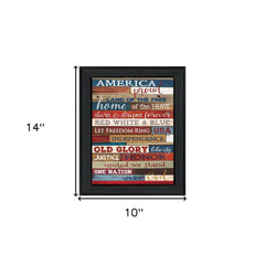 America Proud 1 Black Framed Print Wall Art - Homeroots