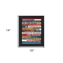 Pledge of Allegiance 3 Black Framed Print Wall Art - Homeroots