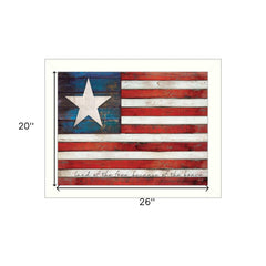 Land of the Free White Framed Print Wall Art - Homeroots