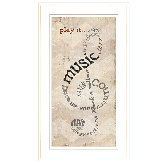 Play It 1 White Framed Print Wall Art - Homeroots