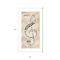 Play It 1 White Framed Print Wall Art - Homeroots