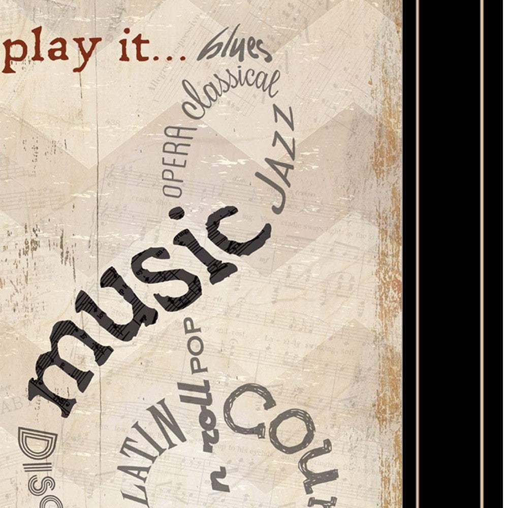 Play It 2 Black Framed Print Wall Art - Homeroots - Flyclothing LLC