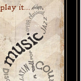 Play It 2 Black Framed Print Wall Art - Homeroots