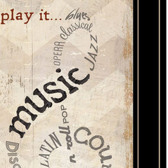 Play It 2 Black Framed Print Wall Art - Homeroots