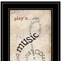Play It 2 Black Framed Print Wall Art - Homeroots