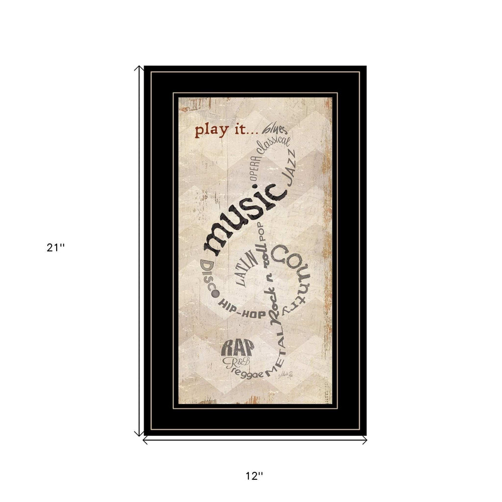Play It 2 Black Framed Print Wall Art - Homeroots - Flyclothing LLC