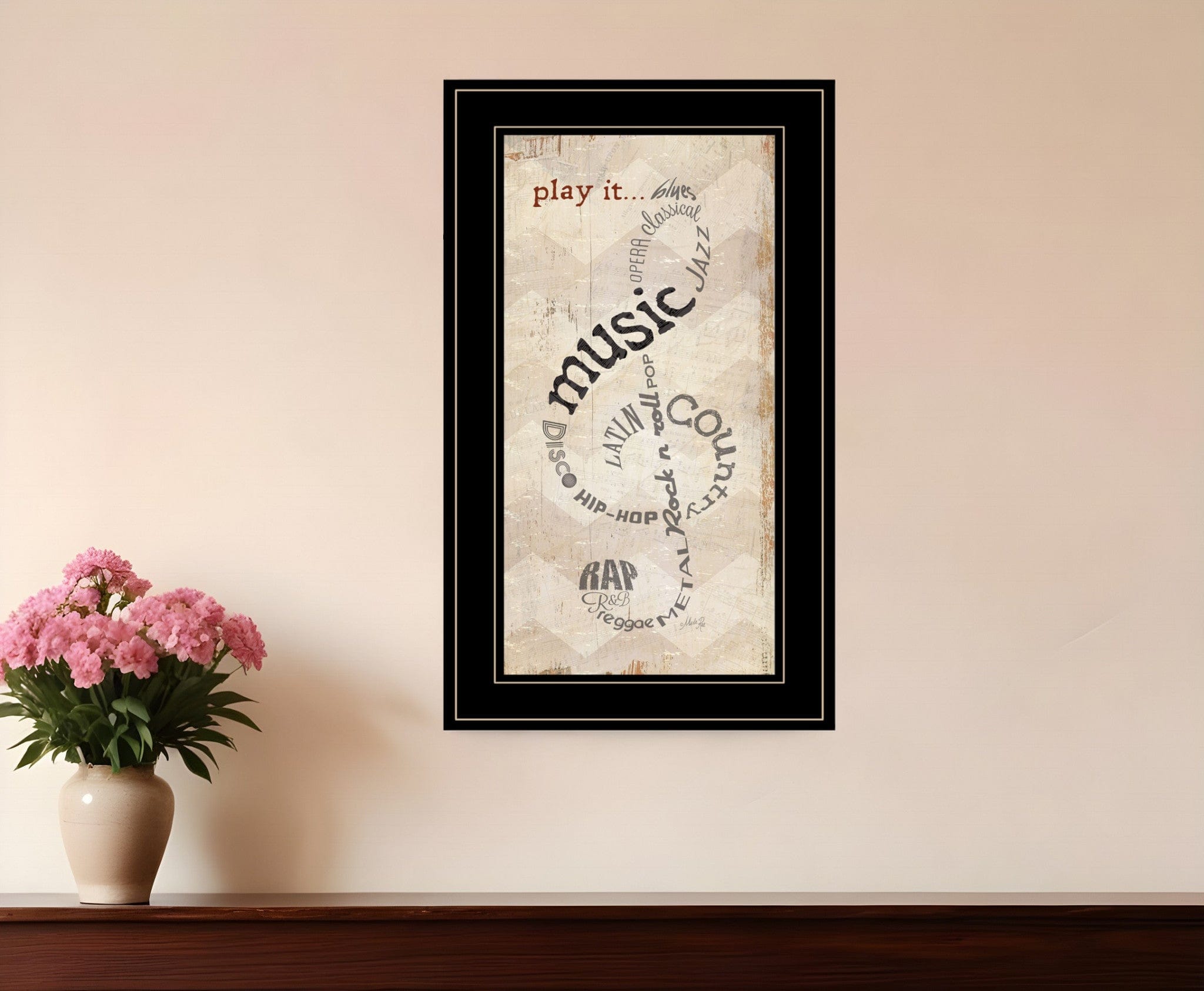 Play It 2 Black Framed Print Wall Art - Homeroots