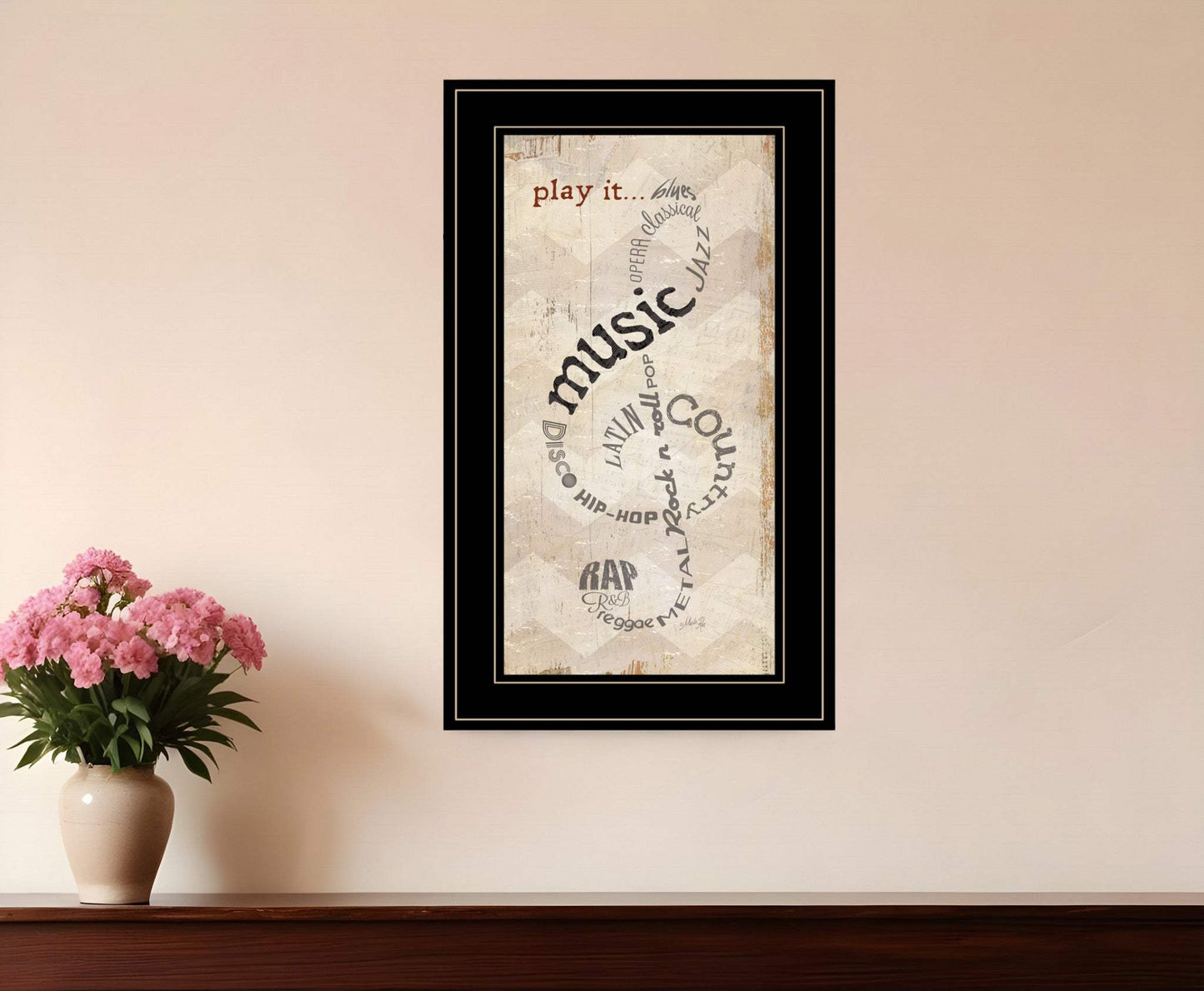 Play It 2 Black Framed Print Wall Art - Homeroots - Flyclothing LLC
