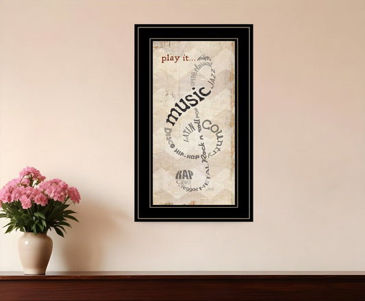 Play It 2 Black Framed Print Wall Art - Homeroots