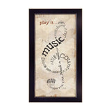 Play It 3 Black Framed Print Wall Art - Homeroots