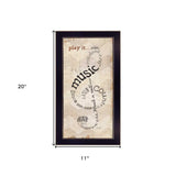 Play It 3 Black Framed Print Wall Art - Homeroots - Flyclothing LLC