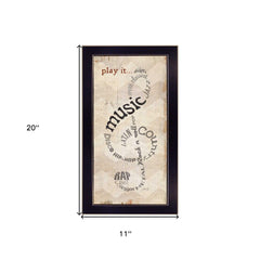 Play It 3 Black Framed Print Wall Art - Homeroots