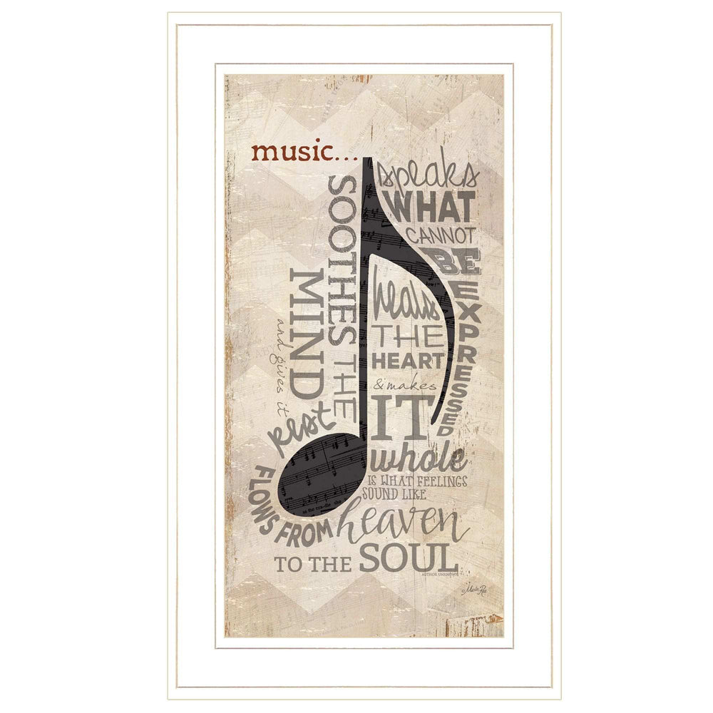 Music 4 White Framed Print Wall Art - Homeroots - Flyclothing LLC