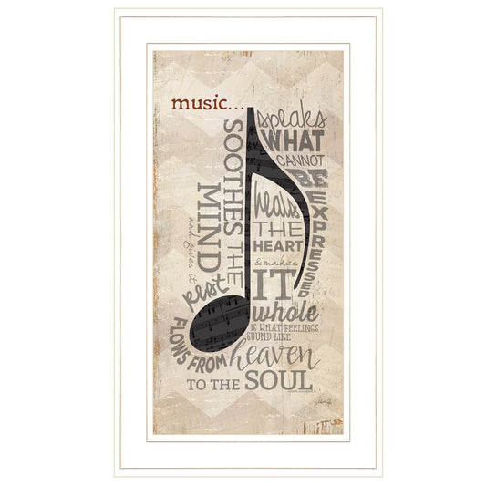 Music 4 White Framed Print Wall Art - Homeroots