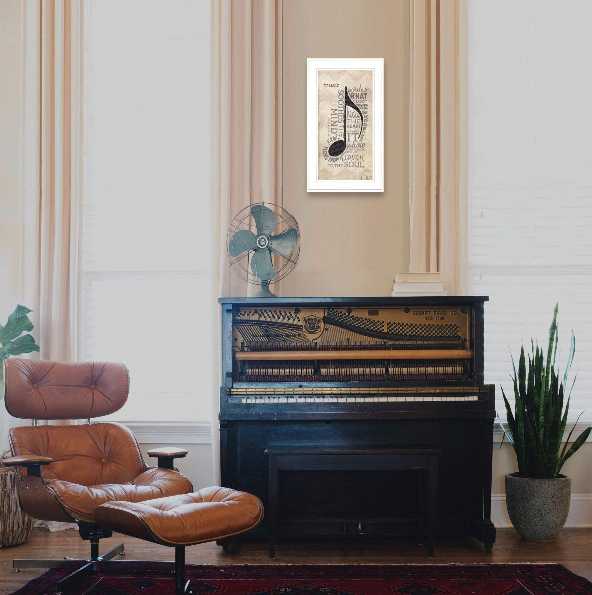 Music 4 White Framed Print Wall Art - Homeroots - Flyclothing LLC