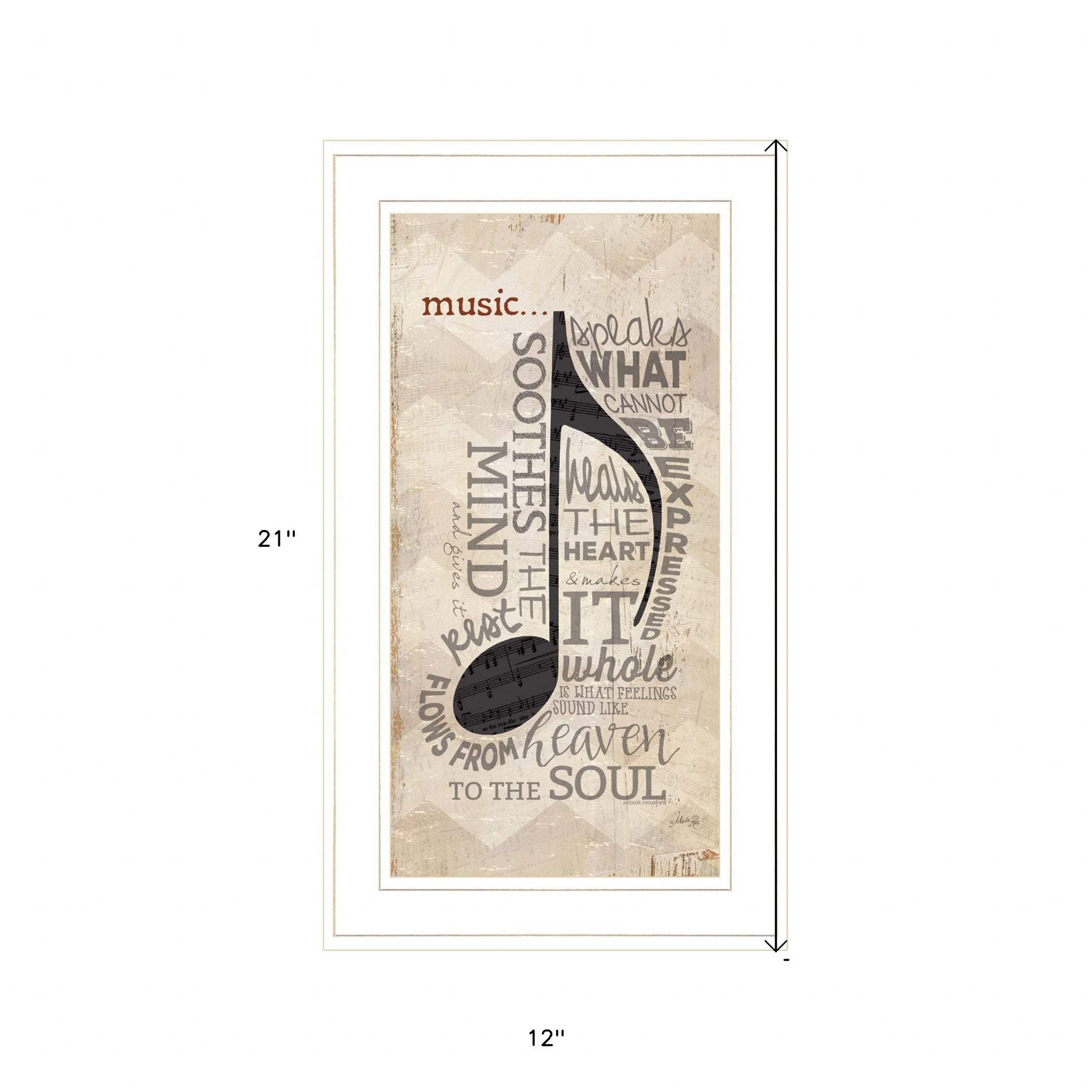 Music 4 White Framed Print Wall Art - Homeroots - Flyclothing LLC