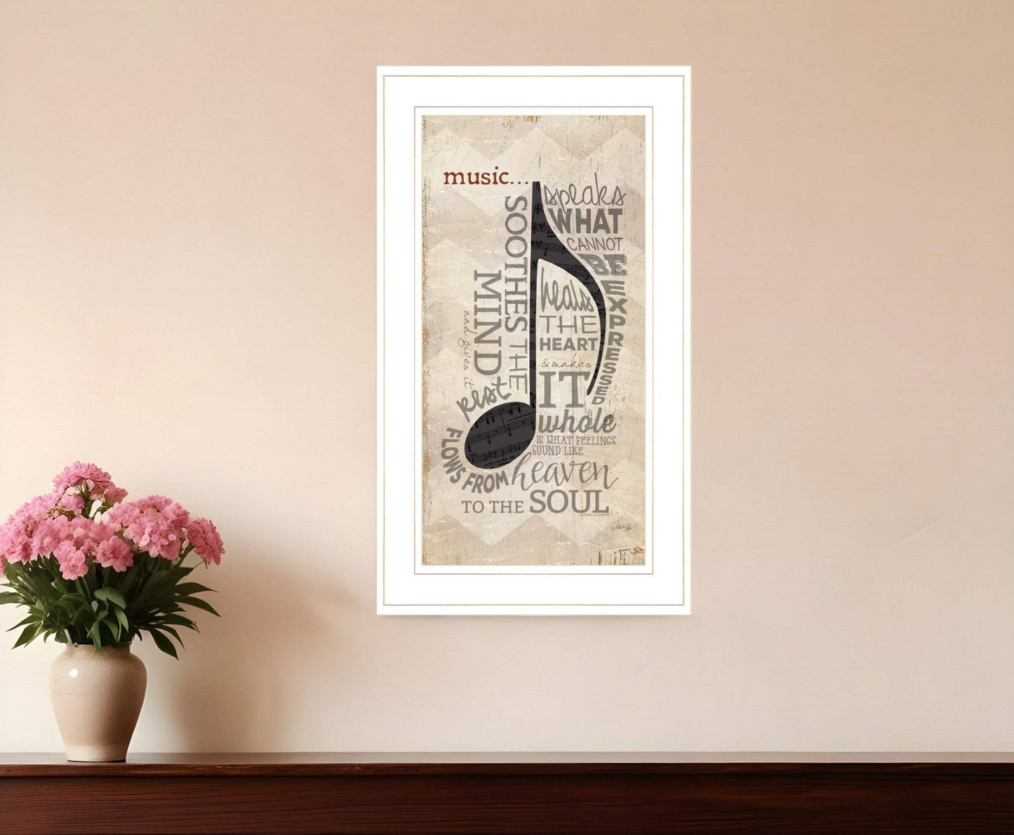 Music 4 White Framed Print Wall Art - Homeroots - Flyclothing LLC