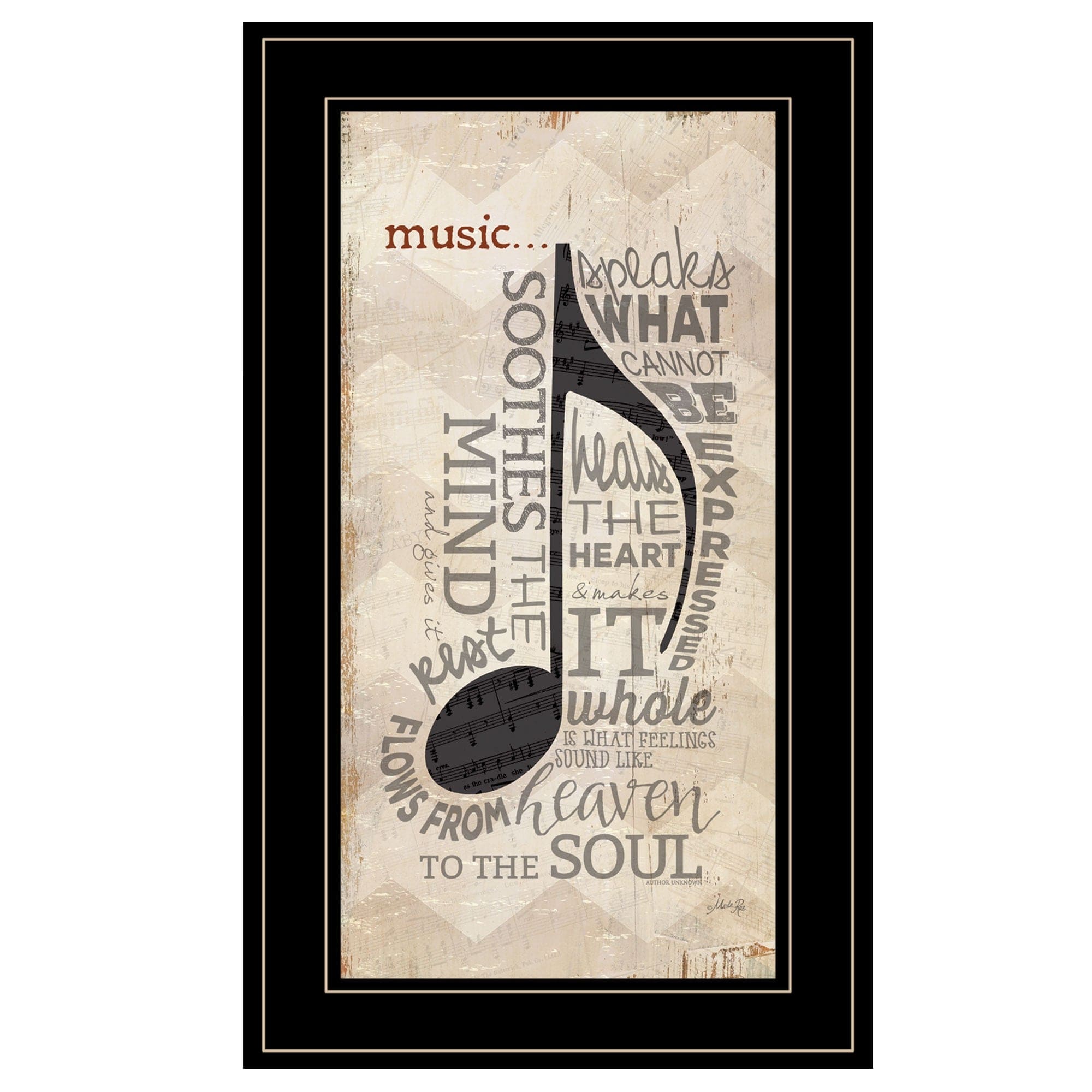 Music 5 Black Framed Print Wall Art - Homeroots