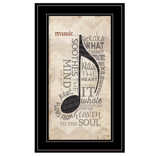 Music 5 Black Framed Print Wall Art - Homeroots