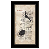 Music 5 Black Framed Print Wall Art - Homeroots