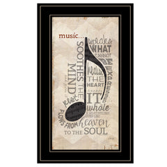 Music 5 Black Framed Print Wall Art - Homeroots