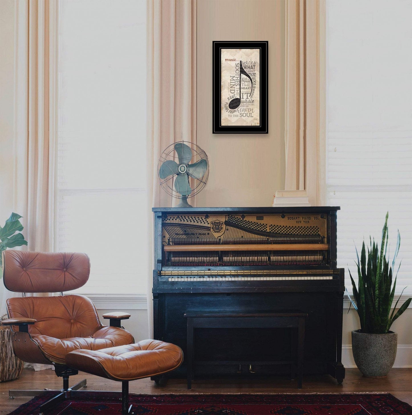 Music 5 Black Framed Print Wall Art - Homeroots - Flyclothing LLC