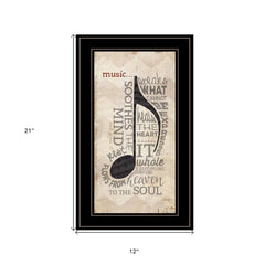 Music 5 Black Framed Print Wall Art - Homeroots