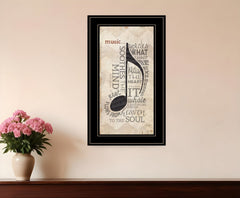 Music 5 Black Framed Print Wall Art - Homeroots