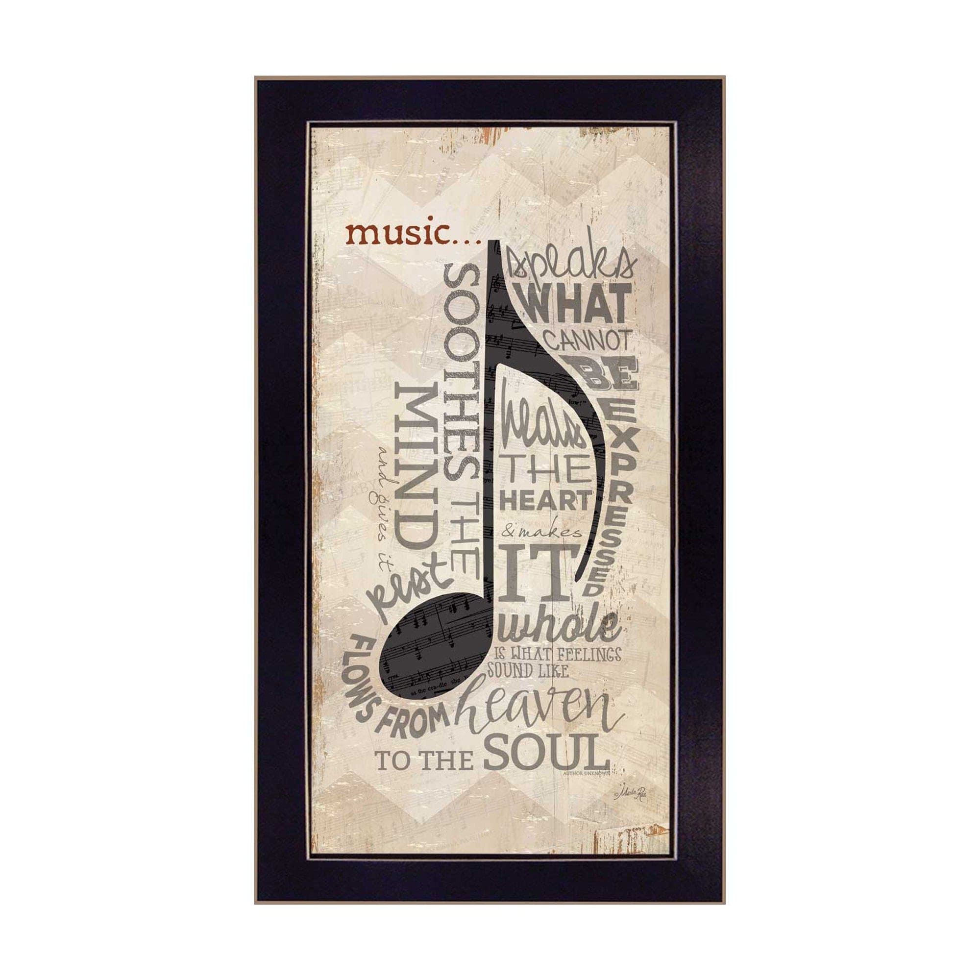 Music 6 Black Framed Print Wall Art - Homeroots