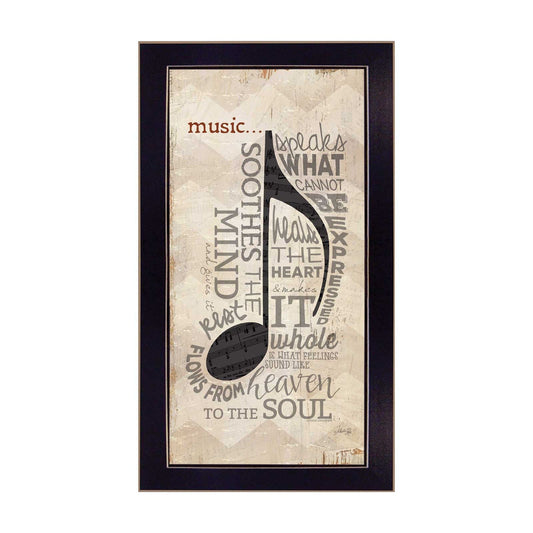Music 6 Black Framed Print Wall Art - Homeroots