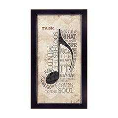 Music 6 Black Framed Print Wall Art - Homeroots