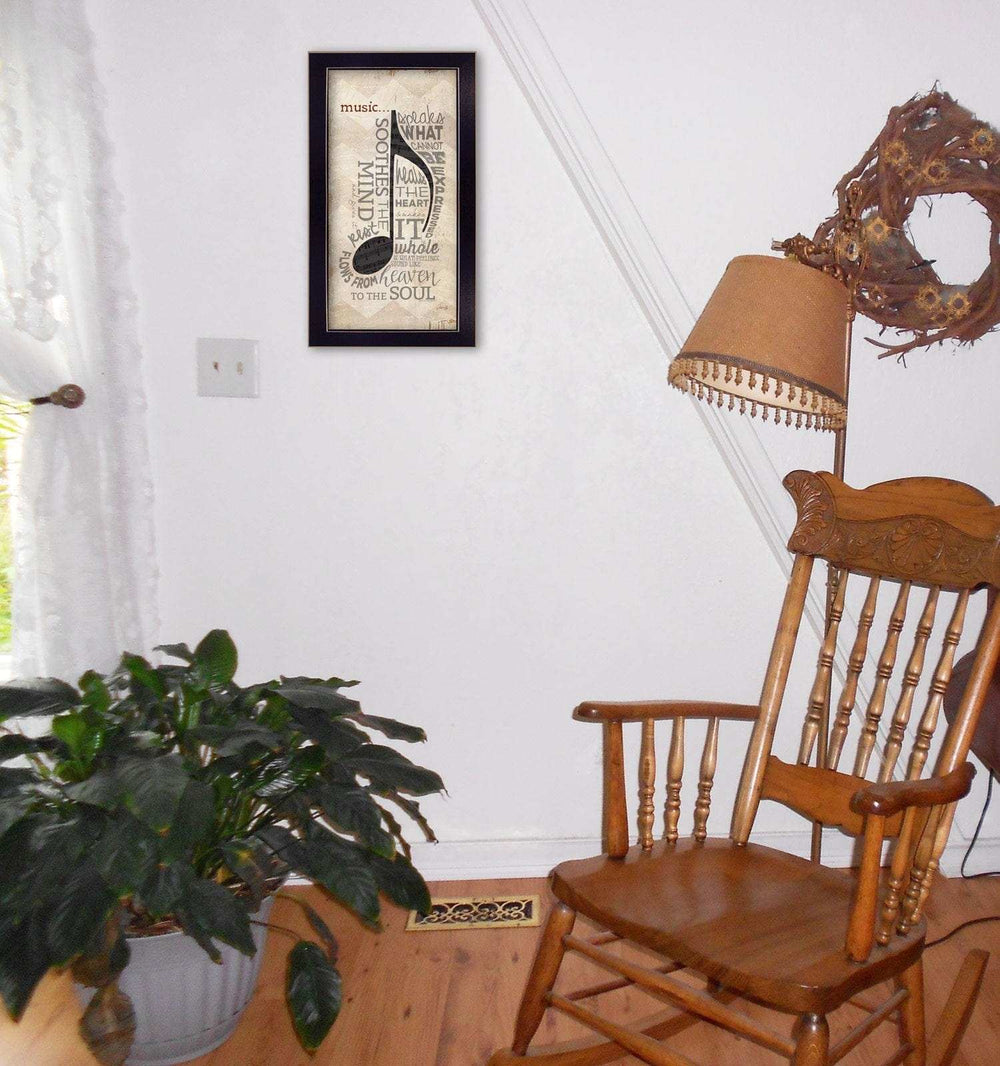 Music 6 Black Framed Print Wall Art - Homeroots - Flyclothing LLC