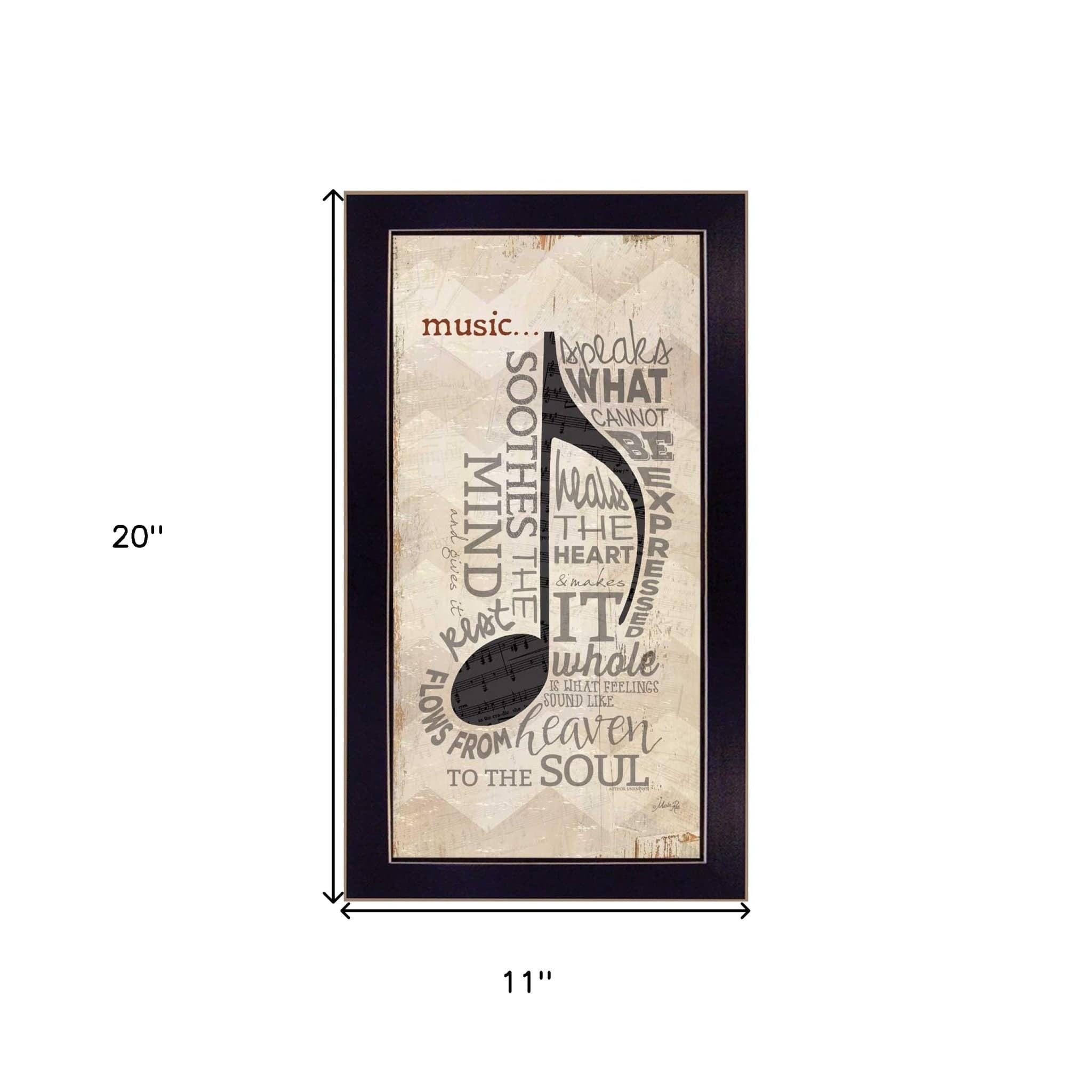 Music 6 Black Framed Print Wall Art - Homeroots