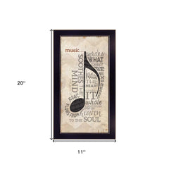 Music 6 Black Framed Print Wall Art - Homeroots