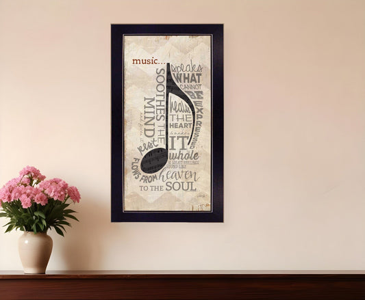 Music 6 Black Framed Print Wall Art - Homeroots