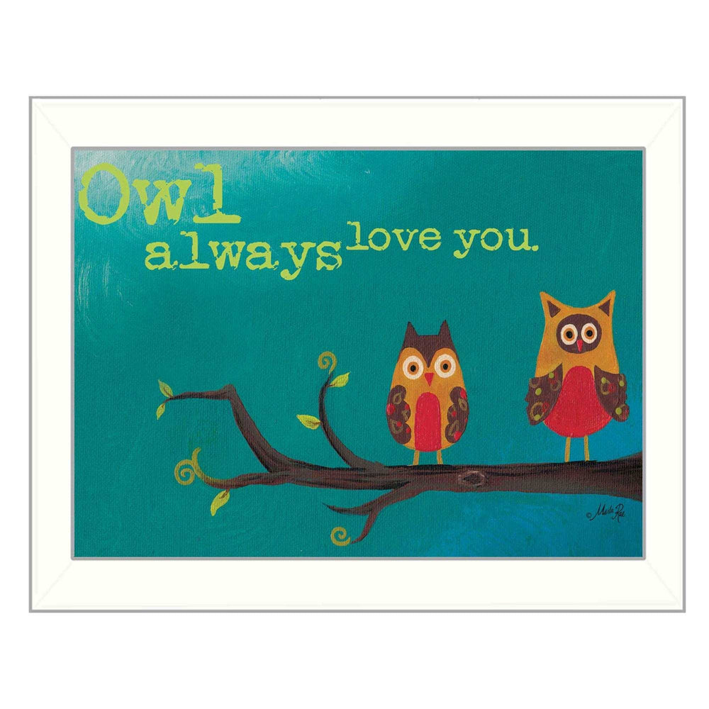 Owl Always Love You 1 White Framed Print Wall Art - Homeroots - Flyclothing LLC