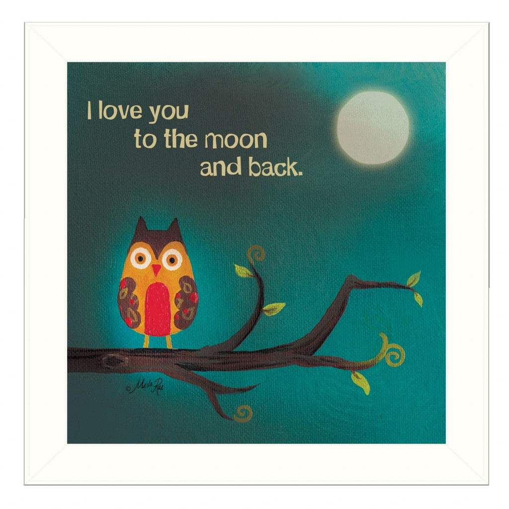 To the Moon I White Framed Print Wall Art - Homeroots - Flyclothing LLC