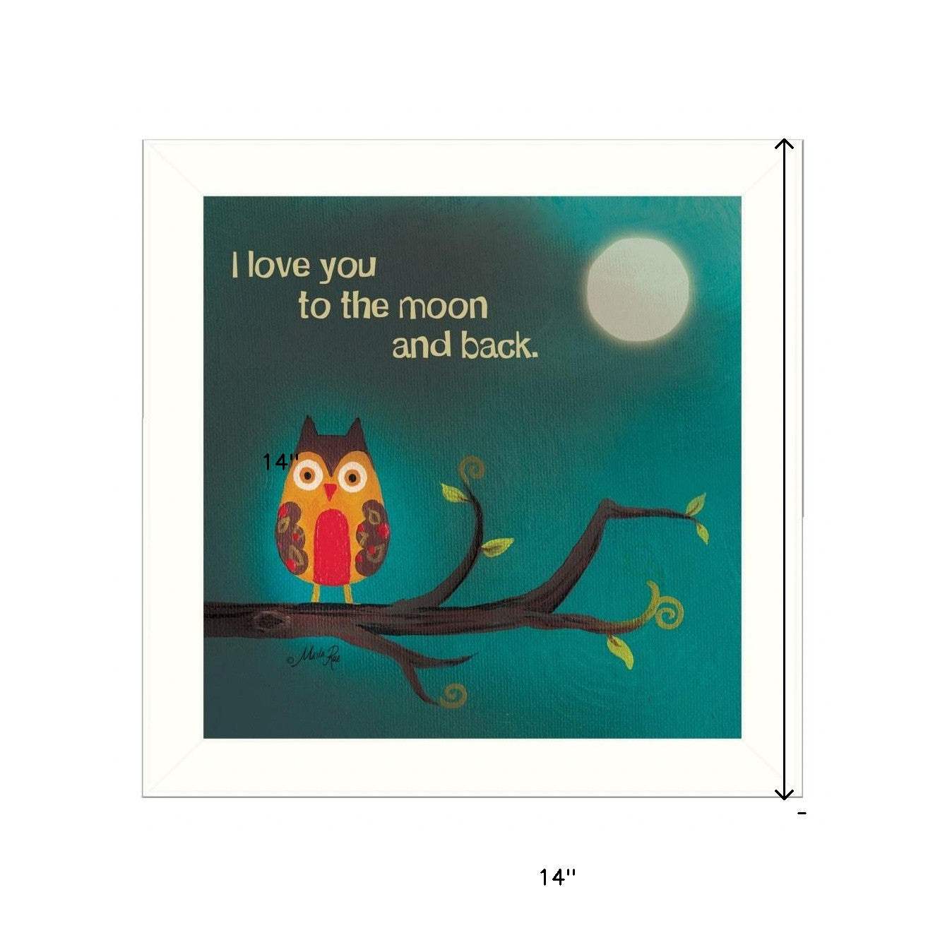 To the Moon I White Framed Print Wall Art - Homeroots - Flyclothing LLC