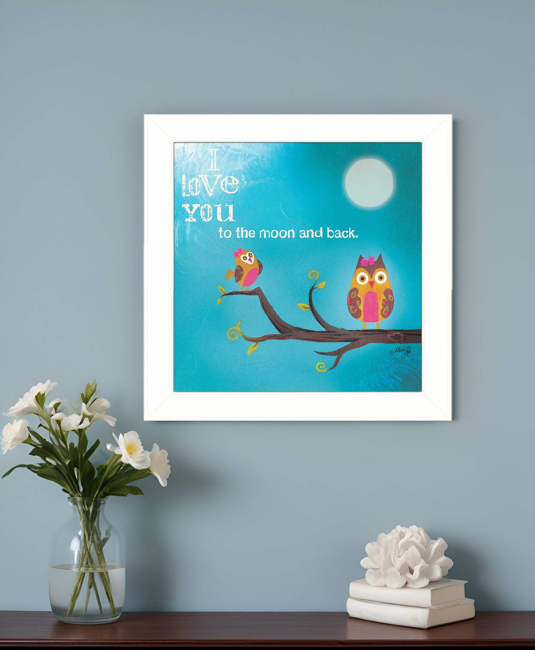 To the Moon II White Framed Print Wall Art - Homeroots - Flyclothing LLC
