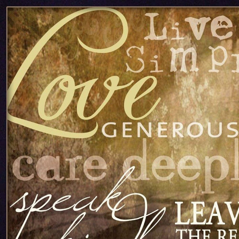 Live Simply 2 Black Framed Print Wall Art - Homeroots